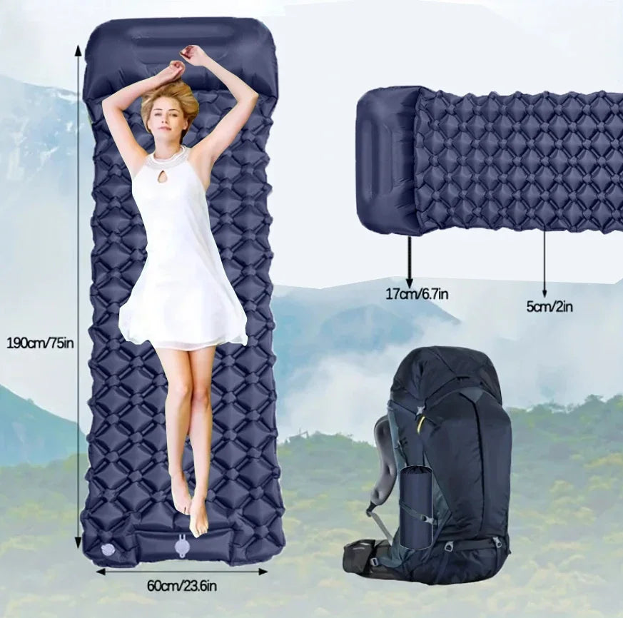 Inflatable camping mattress