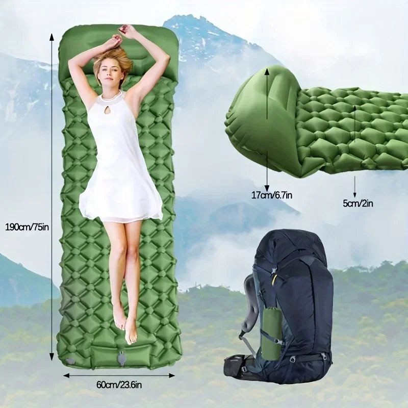 Inflatable camping mattress
