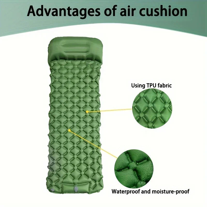 Inflatable camping mattress