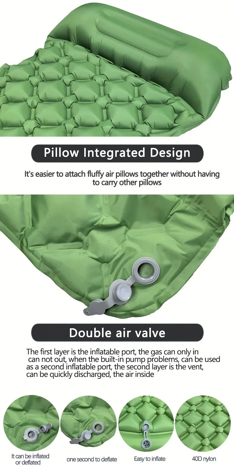 Inflatable camping mattress