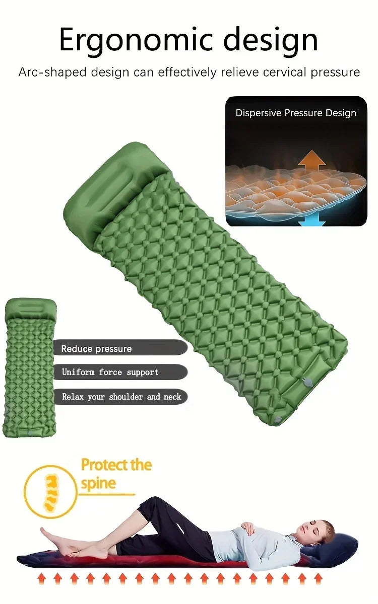 Inflatable camping mattress